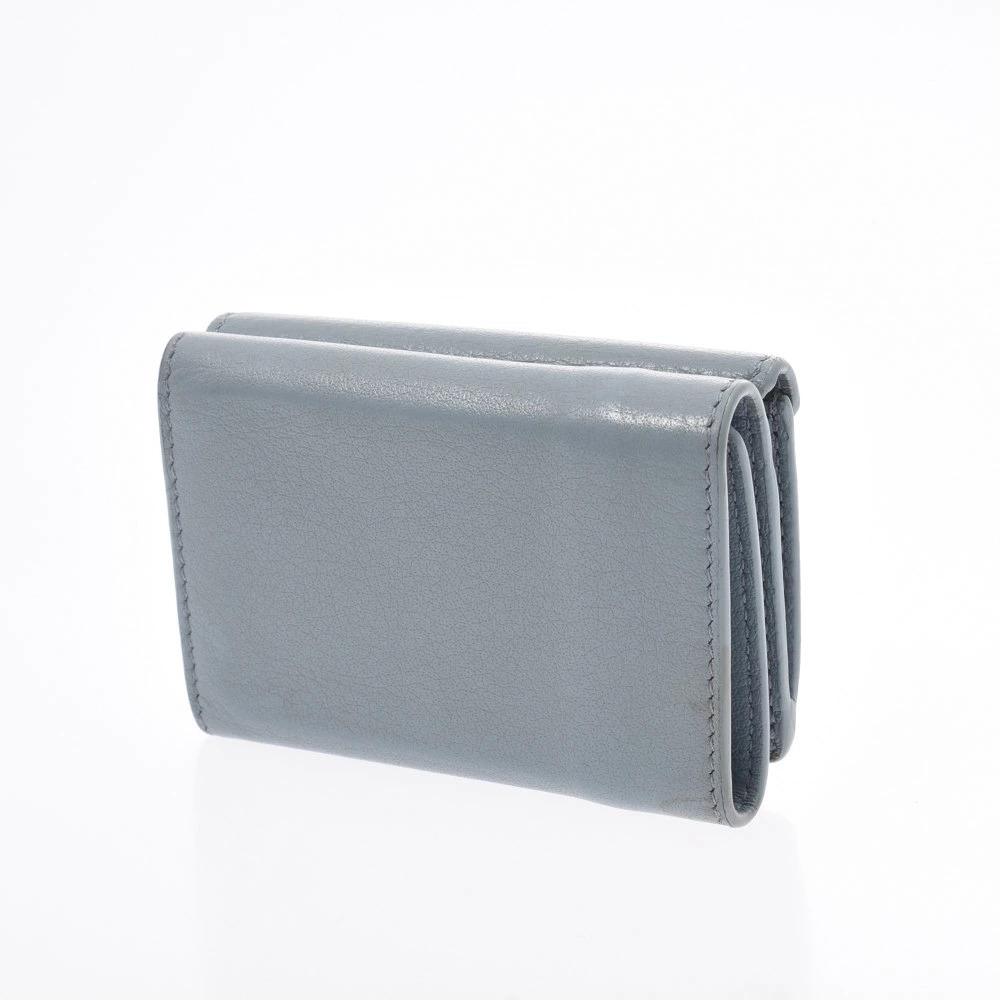 Balenciaga Paper Tri Wallet fold Leather Blue